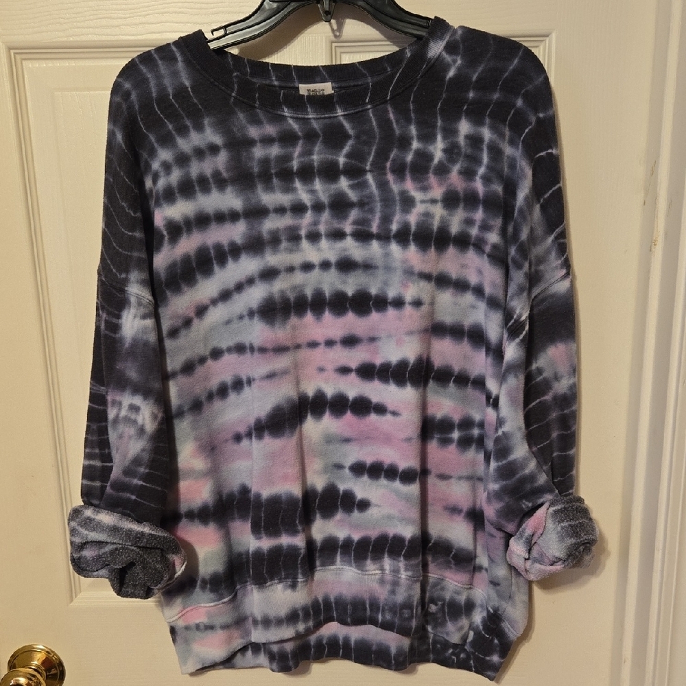 PINK Victoria's Secret Bamboo Multi Color Crew Sweatshirt - Picture 2 of 5